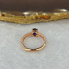 Natural Blue Sapphire in 925 Sliver Rose Gold Color Ring (Adjustable Size) 1.69g 6.7 by 4.9 by 3.5mm - Huangs Jadeite and Jewelry Pte Ltd