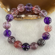 Very Very Good Natural Super 7 Beads Bracelet 39.96g 12.3mm 15cm 16Beads - Huangs Jadeite and Jewelry Pte Ltd