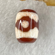 Natural Powerful Tibetan Old Oily Agate 3 Eyes Dzi Bead Heavenly Master (Tian Zhu) 三眼天诛 2.41g 14.5 by 10.1mm - Huangs Jadeite and Jewelry Pte Ltd