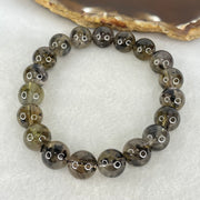 Natural Black Auralite Quartz Beads Bracelet 31.94g 17cm 10.9mm 19 Beads - Huangs Jadeite and Jewelry Pte Ltd
