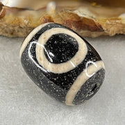 Natural Powerful Tibetan Old Oily Agate 1 Eye With Swastika Dzi Bead (Hotu Dzi) 4.91g by 17.5 by 16.6mm - Huangs Jadeite and Jewelry Pte Ltd
