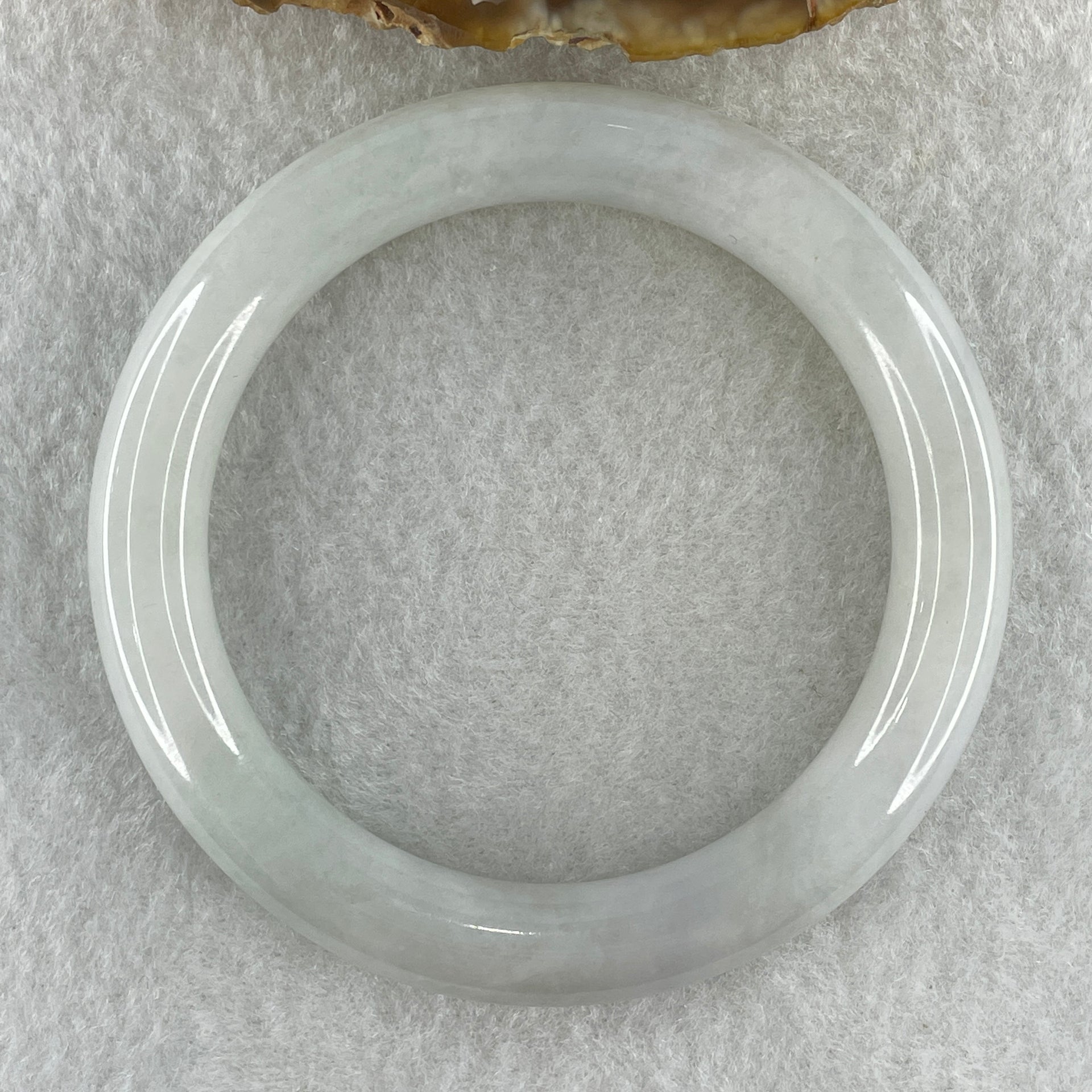 Type A Natural Jelly Faint Green with Faint Lavender Jadeite Bangle 43.03g Internal Diameter 56.8mm 11.0 by 10.1mm (Very Slight Internal Lines) - Huangs Jadeite and Jewelry Pte Ltd