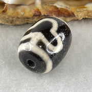 Natural Powerful Tibetan Old Oily Agate Double Bodhi Tree Dzi Bead Heavenly Master (Tian Zhu) 菩提树天珠 4.85g 17.5 by 13.5mm - Huangs Jadeite and Jewelry Pte Ltd