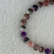 Natural Super 7 Beads Bracelet 11.54g 16cm 6.8mm 28 Beads - Huangs Jadeite and Jewelry Pte Ltd