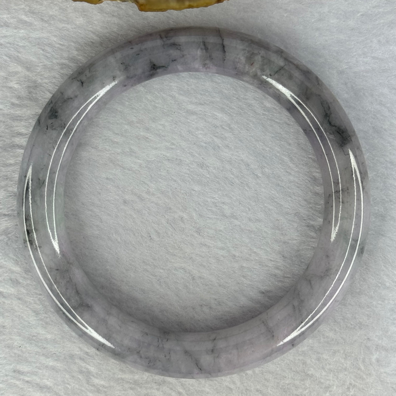 Type A Deep Lavender with Grey Wuji Piao Hua Jadeite Bangle Internal Diameter 54.2mm 54.64g 10.6 by 9.8mm (Close to Perfect) - Huangs Jadeite and Jewelry Pte Ltd