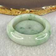 Type A Green Lavender with Green Piao Hua Jadeite Baby Bangle and Ping An Kou Donut Set 63.29g 13.7 by 7.7mm 35.5 by 11.0mm (Close to Perfect) - Huangs Jadeite and Jewelry Pte Ltd