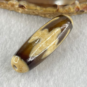 Natural Powerful Tibetan Old Oily Agate 5 Bats Dzi Bead Heavenly Master (Tian Zhu) 五个蝙蝠天诛 8.76g 37.7 by 12.3mm - Huangs Jadeite and Jewelry Pte Ltd