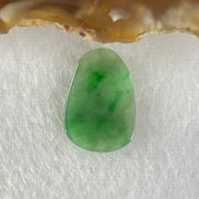 Type A Old Mine Spicy Green Jadeite Ruyi Charm Stone For Setting 1.01g 16.5 by 11.6 by 2.4mm - Huangs Jadeite and Jewelry Pte Ltd