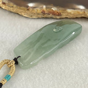 Type A Semi Icy Blueish Green Jadeite Gui Ren Benefactor Pendant 17.27g 48.5 by 19.6 by 7.7mm - Huangs Jadeite and Jewelry Pte Ltd