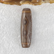 Natural Powerful Tibetan Old Oily Agate 6 Eye with 4 Eye Vajra Dzi Bead Heavenly Master (Tian Zhu) 六眼加四眼金刚杵天诛 8.09g 39.2 by 11.5mm - Huangs Jadeite and Jewelry Pte Ltd