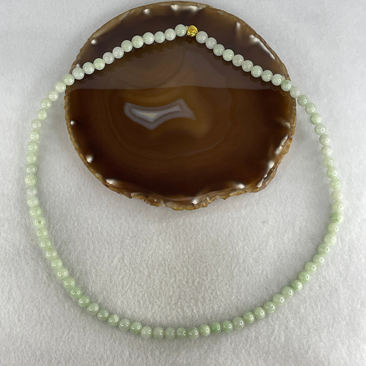Natural Type A Green Jadeite Beads Necklace | (72.19g | 62cm | 8.2mm | 82 Beads | Heart Chakra Radiance, Steady Wealth "Zheng Cai" Anchor & Feng Shui Prosperity Catalyst)