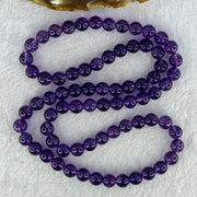 Good Grade Natural Amethyst Necklace 46.64g 53cm 7.8mm 75 Beads - Huangs Jadeite and Jewelry Pte Ltd