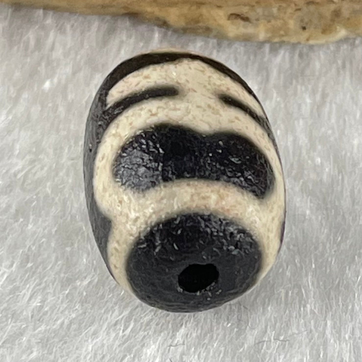 Natural Powerful Tibetan Old Oily Agate Double Nectar Vessel Dzi Bead Heavenly Master (Tian Zhu) 花蜜容器眼天珠 2.06g 13.9 by 9.9mm - Huangs Jadeite and Jewelry Pte Ltd