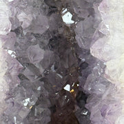 Natural Triangular Shape Amethyst Cave with Wooden Display 20,570.8g 270.0 by 240.0 by 470.0mm - Huangs Jadeite and Jewelry Pte Ltd