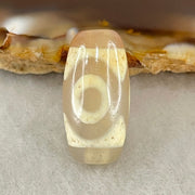 Natural Powerful Tibetan Old Oily Agate 3 Eyes Dzi Bead Heavenly Master (Tian Zhu) 三眼天诛 3.02g 20.0 by 10.1mm - Huangs Jadeite and Jewelry Pte Ltd