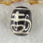 Natural Powerful Tibetan Old Oily Agate Double Nectar Vessel Dzi Bead Heavenly Master (Tian Zhu) 花蜜容器眼天珠 4.75g 17.8 by 13.3mm - Huangs Jadeite and Jewelry Pte Ltd