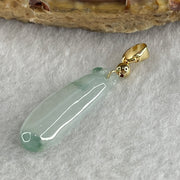 Type A Semi Icy Faint Lavender with Green Patches Jadeite Ruyi Pendant 1.49g 24.2 by 8.5 by 3.5mm - Huangs Jadeite and Jewelry Pte Ltd