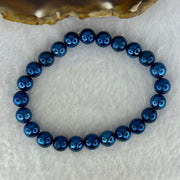 Natural Meteorite Blue Color Beads Bracelet 88.65g 17.5cm 10.3mm 20 Beads - Huangs Jadeite and Jewelry Pte Ltd