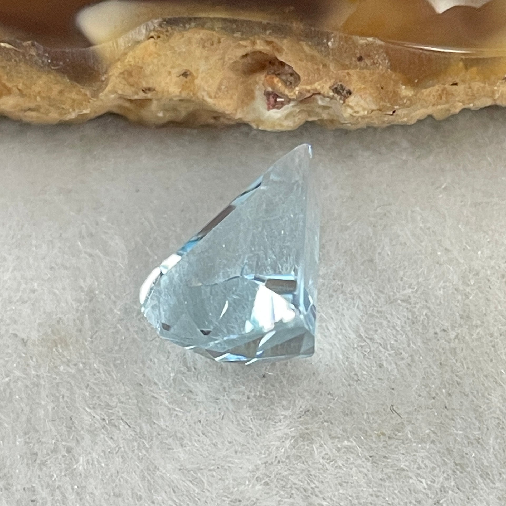 Natural Sky Blue Topaz Trillion Shape 6.20ct 13.6 by 10.8 by 6.8mm - Huangs Jadeite and Jewelry Pte Ltd