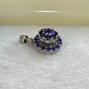 Natural Amethyst Crystals in Sliver Spinning Pendent 2.51g 12.4 by 6.8mm - Huangs Jadeite and Jewelry Pte Ltd