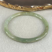Type A Green Jadeite Bangle 17.07g Inner Diameter 57.4mm 5.1 by 6.4mm (Internal Lines) - Huangs Jadeite and Jewelry Pte Ltd