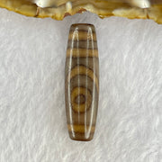 Natural Powerful Tibetan Old Oily Agate 2 Eyes Dzi Bead Heavenly Master (Tian Zhu) 二眼天诛 7.94g 38.9 by 11.6mm - Huangs Jadeite and Jewelry Pte Ltd