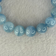 Natural Aquamarine Beads Bracelet 50.83g 18cm 13.2mm 16 Beads - Huangs Jadeite and Jewelry Pte Ltd