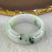 Type A Lavender Green with Dark Green Piao Hua Jadeite Baby Bangle Internal Diameter 40.3mm 48.77g 15.9 by 8.1mm - Huangs Jadeite and Jewelry Pte Ltd
