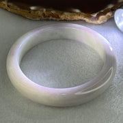 Type A Light Lavender with Slight Light Green Jadeite Bangle Internal Diameter 55.9mm 53.17g 12.1 by 8.2mm (Very Slight Internal Lines) - Huangs Jadeite and Jewelry Pte Ltd