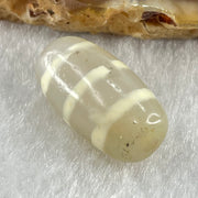 Natural Powerful Tibetan Old Oily Agate 3-Lines Dzi Bead Heavenly Master (Tian Zhu) 三行天诛 3.47g 20.1 by 10.6mm - Huangs Jadeite and Jewelry Pte Ltd