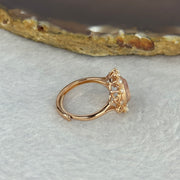 Natural Morganite in 925 Sliver Rose Gold Color Ring (Adjustable Size) 2.39g 7.8 by 6.6 by 4.6mm - Huangs Jadeite and Jewelry Pte Ltd