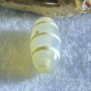 Natural Powerful Tibetan Old Oily Agate 3-Lines Dzi Bead Heavenly Master (Tian Zhu) 三行天诛 2.90g 20.2 by 10.0mm - Huangs Jadeite and Jewelry Pte Ltd