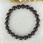 Natural Indian Small Leaf Zitan Wood Beads Bracelet 6.22g 14.5cm 8.0mm 22 Beads - Huangs Jadeite and Jewelry Pte Ltd