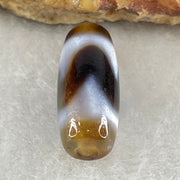 Natural Powerful Tibetan Old Oily Agate Tiger Tooth Daluo Dzi Bead Heavenly Master (Tian Zhu) 2.20g 20.2 by 6.5mm - Huangs Jadeite and Jewelry Pte Ltd