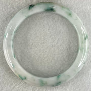 Type A Light Green Lavender with Blueish Green and Yellow Piao Hua Jadeite Bangle 49.56g Internal Diameter 52.5mm 11.7 by 8.2mm (Very Slight Internal Line) - Huangs Jadeite and Jewelry Pte Ltd