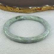 Type A Deep Lavender and Green Piao Hua Jadeite Bangle 31.99g Internal Diameter 57.0mm 8.0 by 8.0mm (Slight Internal Line) - Huangs Jadeite and Jewelry Pte Ltd