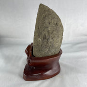 Natural Amethyst Cave with Wooden Stand 973.3g 93.9 by 102.8 by 170.0mm - Huangs Jadeite and Jewelry Pte Ltd