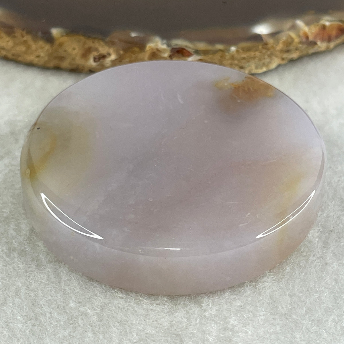 Natural Purple Flower Agate Bangle Set 119.44g Inner Diameter 55.6mm 10.8 by 11.2mm (Perfect) - Huangs Jadeite and Jewelry Pte Ltd
