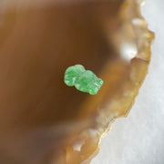 Type A Old Mine Full Green Jadeite Goldfish Charm Stone For Setting 0.20g 9.4 by 6.1 by 1.8mm - Huangs Jadeite and Jewelry Pte Ltd