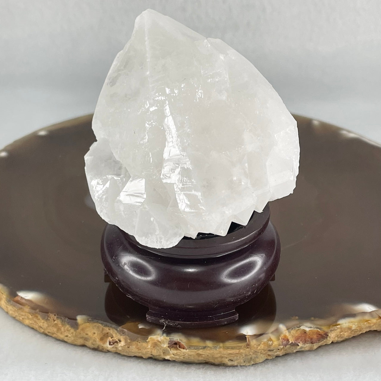 Natural Milky White Quartz Display 161.08g 58.2 by 48.5 by 69.0mm - Huangs Jadeite and Jewelry Pte Ltd