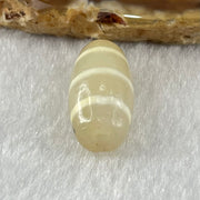 Natural Powerful Tibetan Old Oily Agate 3-Lines Dzi Bead Heavenly Master (Tian Zhu) 三行天诛 3.01g 20.1 by 10.2mm - Huangs Jadeite and Jewelry Pte Ltd