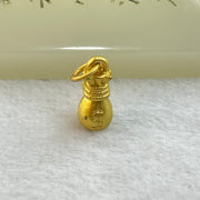 Tiny Money Bag Charm 2.15g 15.0 by 7.0mm - Huangs Jadeite and Jewelry Pte Ltd