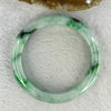 Type A Light Green with Dark and Spicy Green Piao Hua Jadeite Bangle 51.92g Inner Diameter 55.5mm 11.5 by 8.3 by (Internal Lines) - Huangs Jadeite and Jewelry Pte Ltd