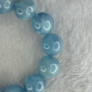 Natural Aquamarine Beads Bracelet 77.27g 18cm 16.3mm by 13 Beads - Huangs Jadeite and Jewelry Pte Ltd