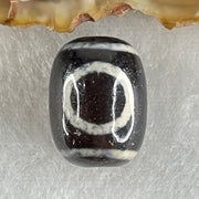 Natural Powerful Tibetan Old Oily Agate 1 Eye With Swastika Dzi Bead (Hotu Dzi) 4.90g 17.5 by 13.6mm - Huangs Jadeite and Jewelry Pte Ltd