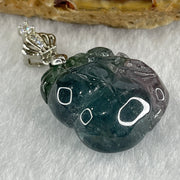 Very Very Good Natural Green Tourmaline Crystal Hulu with Monkey Pendant 9.34g 22.8 by 20.2 by 11.6mm - Huangs Jadeite and Jewelry Pte Ltd