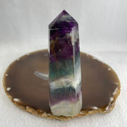 Natural Green and Purple Fluorite Quartz Tower Display 173.67g 99.8 by 34.9 by 35.6mm - Huangs Jadeite and Jewelry Pte Ltd
