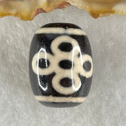 Natural Powerful Tibetan Old Oily Agate 5 Eyes Lightning Dzi Bead Heavenly Master (Tian Zhu) 五眼闪电天珠 4.84g 17.6 by 13.4mm - Huangs Jadeite and Jewelry Pte Ltd