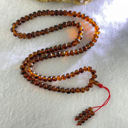 Natural Blood Red Amber Beads Necklace 天然血珀项链 13.66g 52cm 6.2mm 108 Beads - Huangs Jadeite and Jewelry Pte Ltd