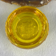 Yellow Liuli Wealth Pot with Ingot Yuan Bao Display Total Weight 150.37g 59.4 by 37.0mm - Huangs Jadeite and Jewelry Pte Ltd